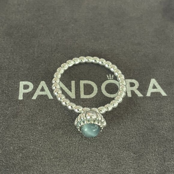 Pandora Blue June Birthstone Ring - Picture 1 of 5